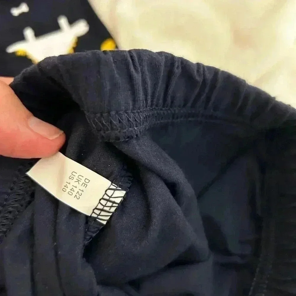 Little Minds Boys Navy Blue Dinosaur Pajama Set Long Sleeve Top Pants Size 140